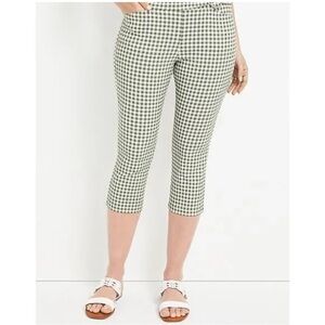 MAURICES Bengaline Mid Rise Plaid Capri Dress Pant Size Small